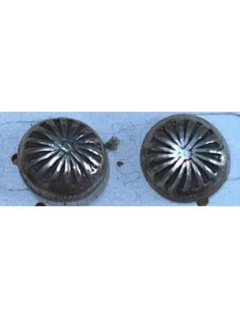 Native American Navajo sterling silver design stamped earrings post stud